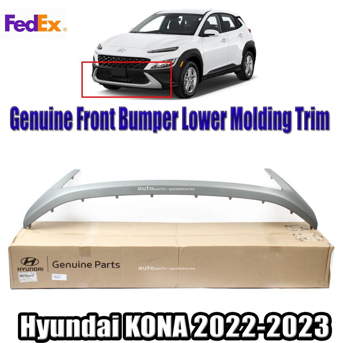 86569 J9ca0 Parts GENUINE Front Bumper Lower Molding GRAY