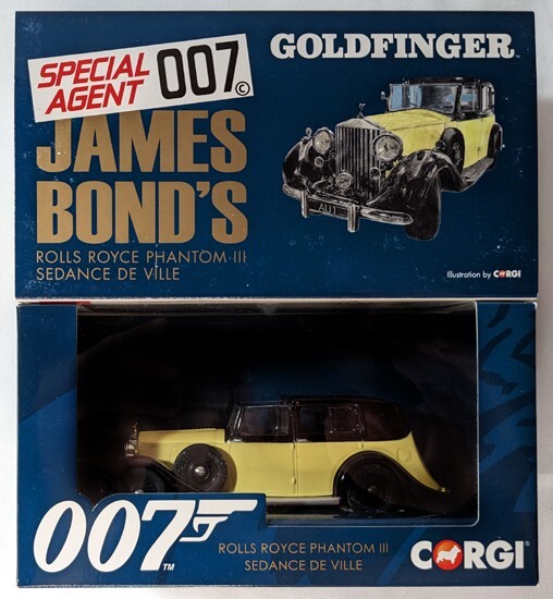 James Bond GOLDFINGER Corgi Hornby Hobbies Rolls Royce Phantom III