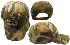 Hunter Hunting Size Matters Buck Deer Camo Bullet Holes Embroidered Cap Hat