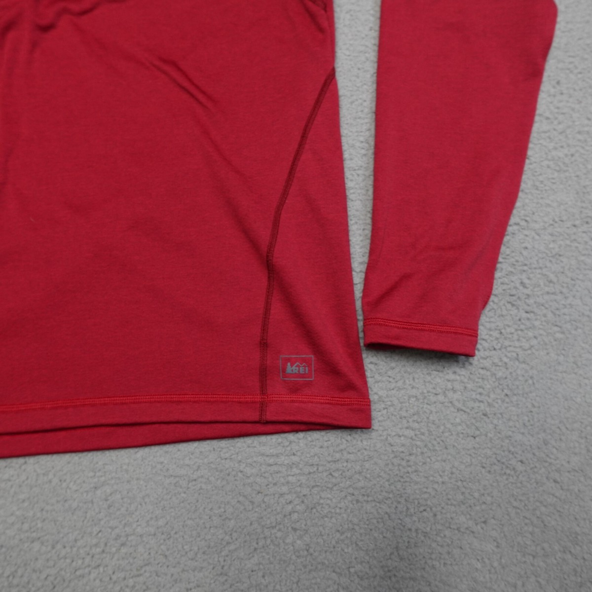 REI Sweater Adult Size Large 1/4 Zip Pullover Snap Button Mock