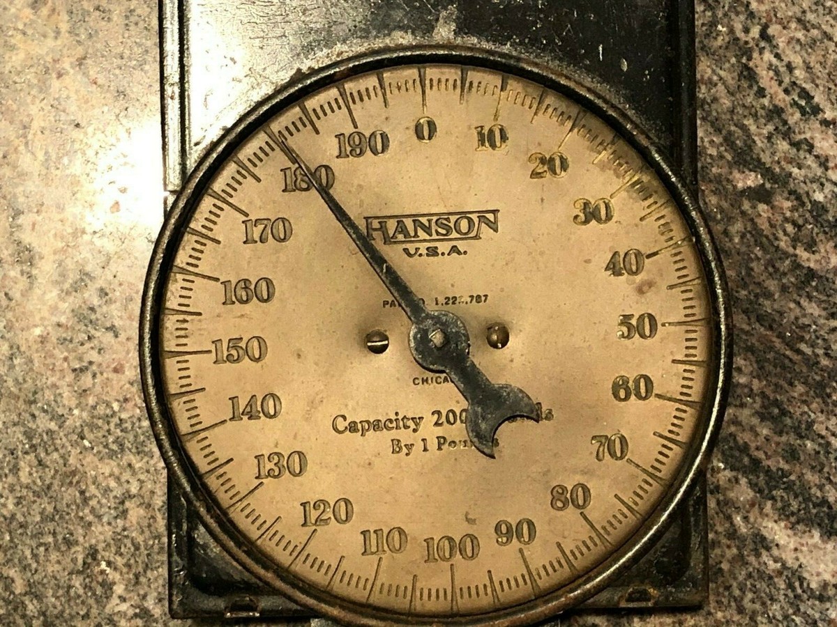 Antique Rustic HANSON 200 LB Capacity Mercantile Hanging Scale