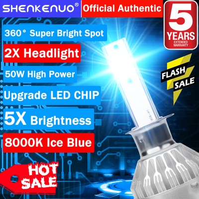 Ice Blue H1 LED Headlight Bulb High/Low Beam 110W C6 For YAMAHA YZF-R1 ...