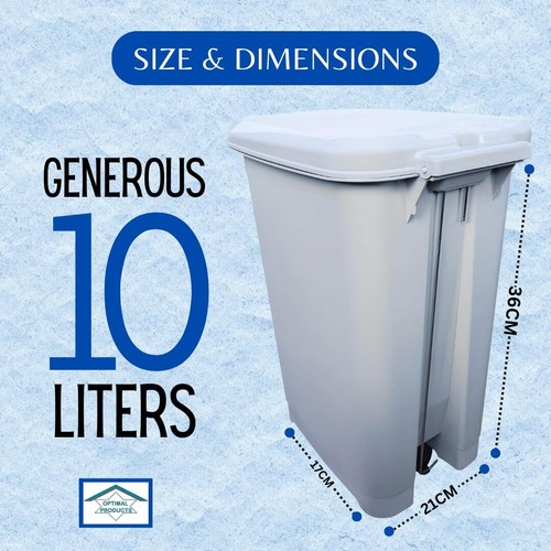 Pedal Bin With Lid Rubbish Waste Garbage Recycling Trash Dust Bin Kitchen Indoor - Picture 2 of 43