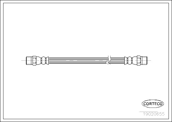 19020655 CORTECO Brake Hose for AUDI