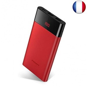 PISEN Batterie Externe 10000mAh Rouge (Rouge)