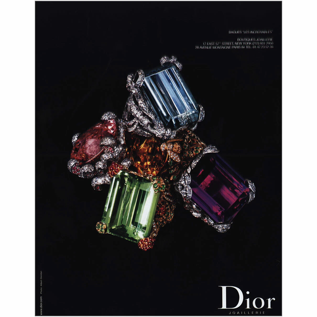 2000 Dior : Bagues Les Incroyables Annonce Imprimée Vintage