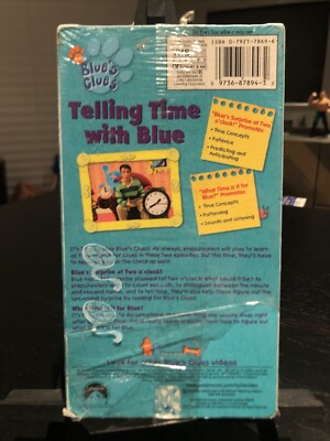 Blues Clues Telling Time With Blue (VHS 2001) Nick Jr Nickelodeon