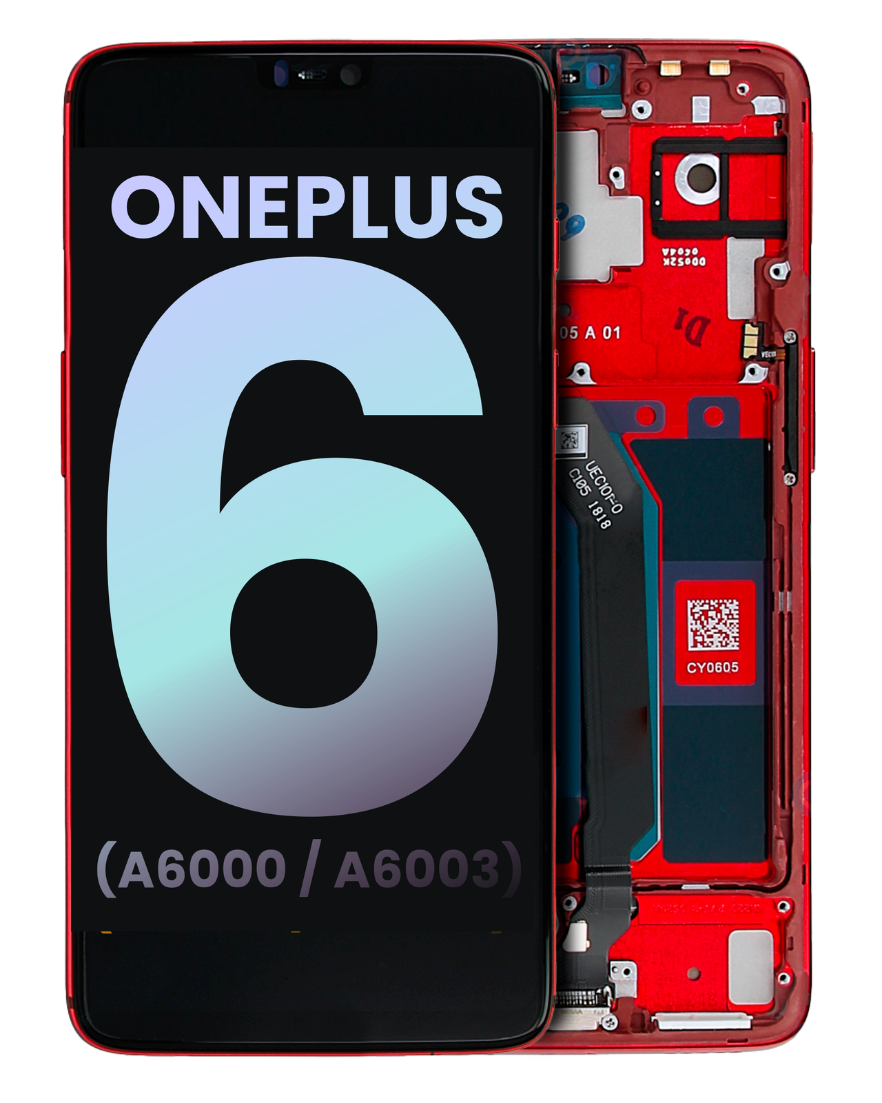 Schermo LCD Touchscreen Assemblato Per OnePlus 6 (A6000, A6003) – Ricambio Nero INCELL