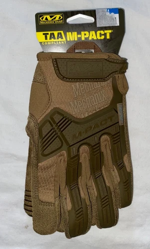 Mechanix Wear M-Pact Tactical Impact Resistant Medium Gloves coyote tan NEW