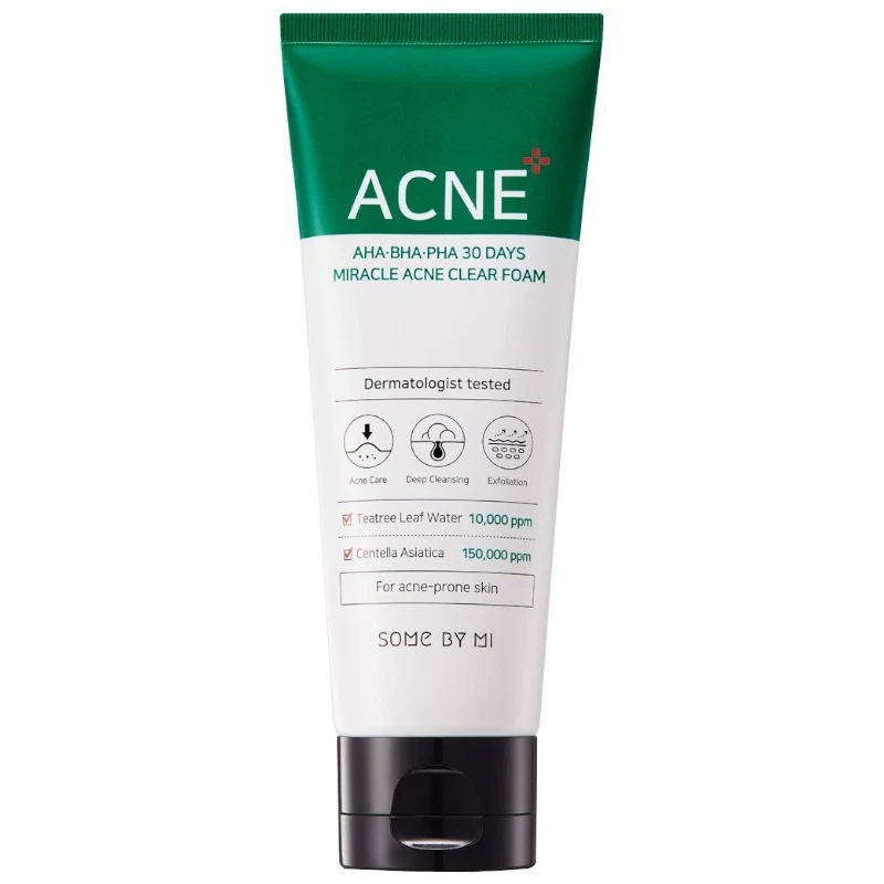 Some By Mi Face Foam AHA BHA PHA 30 Days Miracle Acne, 100 ml