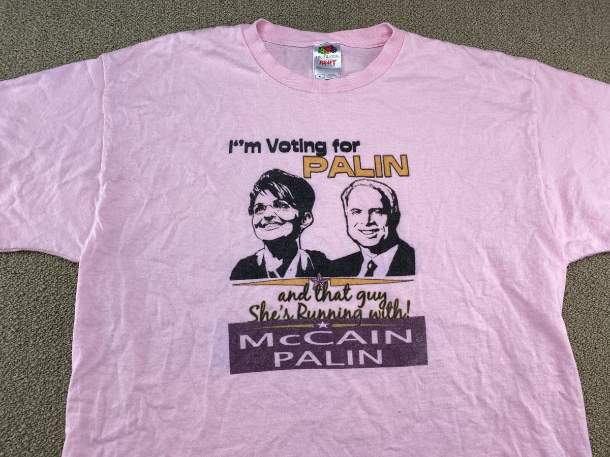 McCain Palin 2008 Shirt Pink Sarah Palin Funny Presidential Election