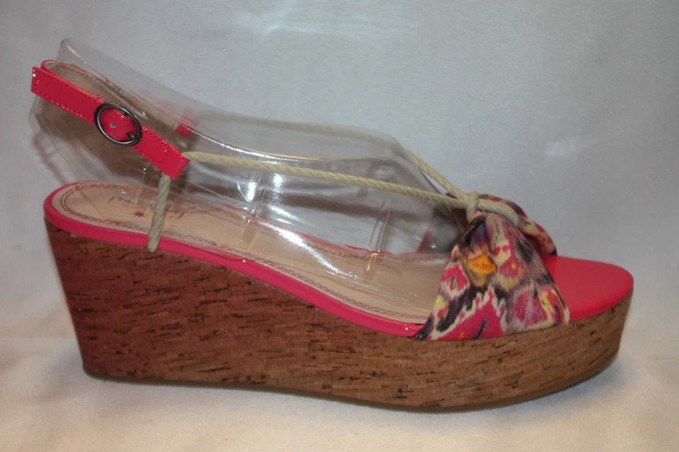 NOVO! Novo na caixa! PLENTY por TRACY REESE Rosa Multi Ikat PRESTON Cunha de Cortiça 9 UE40 US$ 130 - Imagem 2 de 4