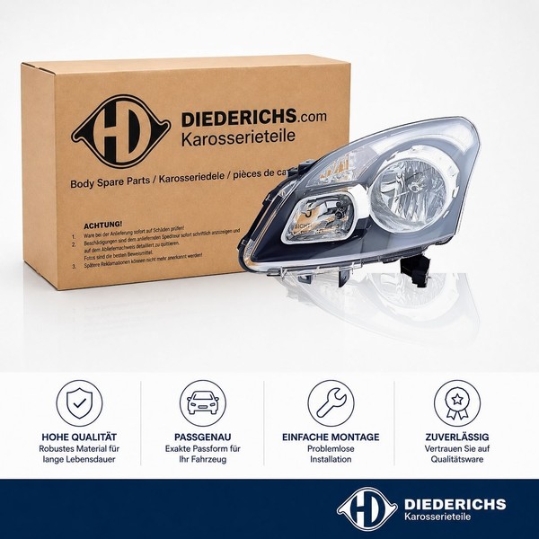 Hauptscheinwerfer Rechts Diederichs 4445080 FÜR Renault Frontscheinwerfer-image