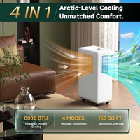 Guong 8000 BTU Portable 4-in-1 Artic Level Cooling Air Conditioning Unit - New