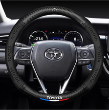 Coprivolante 15" in pelle PU + fibra di carbonio per Toyota 1945-2026 tutte le auto