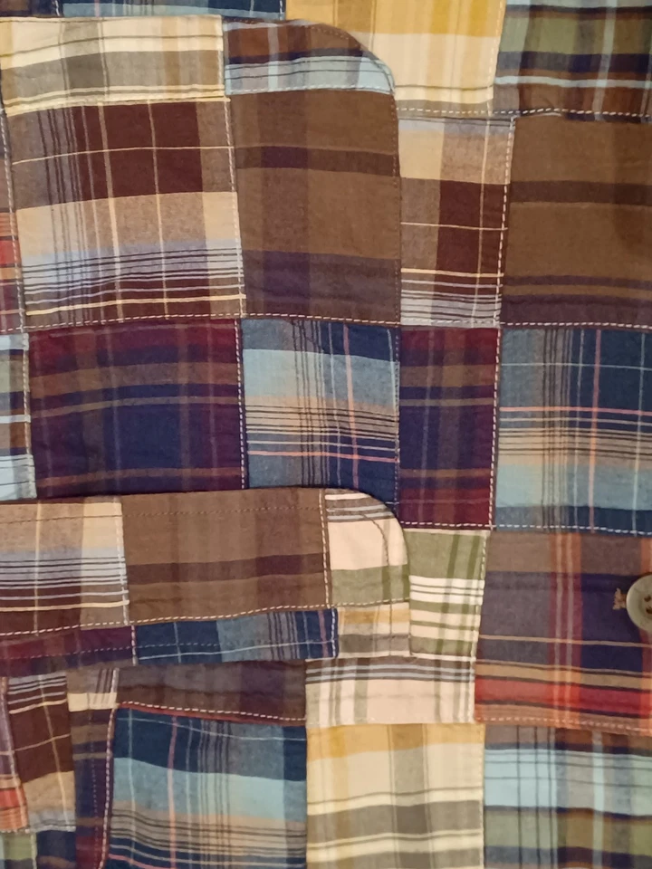 Vintage IZOD Jeans Mens Patchwork Madras Blazer Small S Colorful Sports Jacket - Image 2 of 4