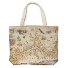 Xplorer Maps CTOTE GCNP Grand Canyon Map Canvas Tote Bag