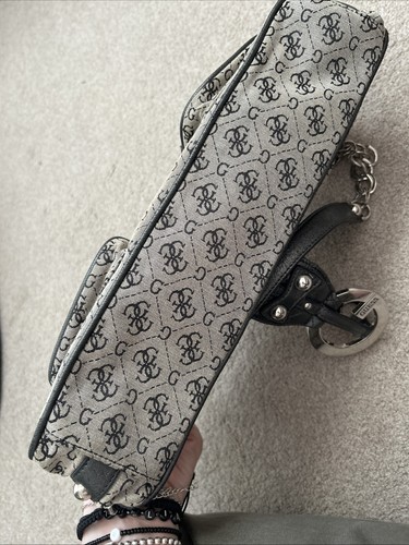 GUESS Vintage Y2K Women's Fabric Monogram Handbag Shoulder Bag - Picture 6 of 7