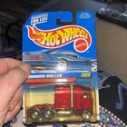 Vintage HotWheels THUNDER ROLLER - SEMI TRUCK 1996 #483 - Red,  5spk NIP #ss