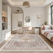 6x9 Area Rugs for Living Room,Soft Low Pile Indoor Washable Rugs for Bedroom,