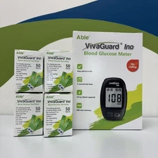 VivaGuard Blood Glucose Test Strips - 200 STRIPS - EXP. 12/2026 + METER