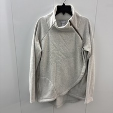 Athleta Cozy Karma Pullover Sweatshirt Oatmeal Heather Cream Women  s Small