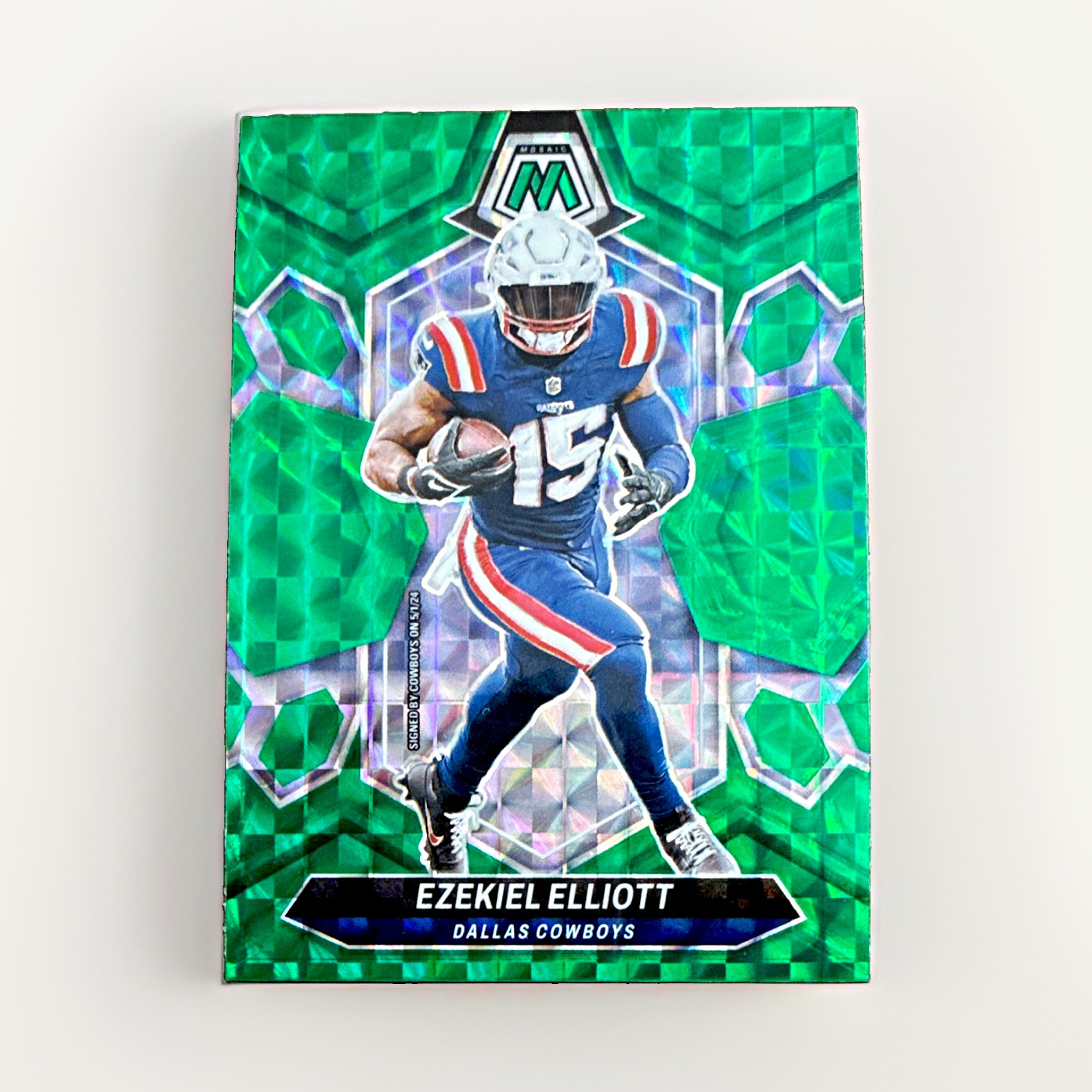 Panini 2024 Mosaic Football Ezekiel Elliott #58 Prizm Dallas Cowboys