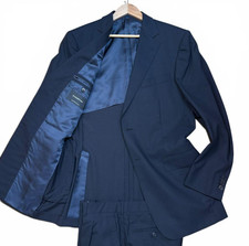 Ermenegildo Zegna Wool Silk Suit Set Navy Made Italy 48R High Performance