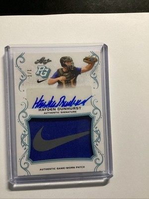 Hayden Dunhurst  2018 Leaf Perfect Game National Showcase 1/1 Nike PATCH Auto