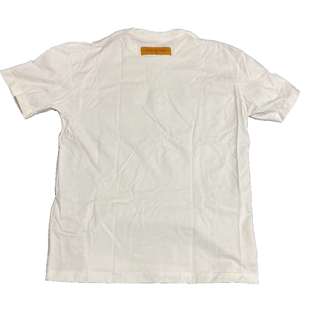 Louis Vuitton Virgil Abloh Graffiti Logo White T-Shirt Tee Size M image 2