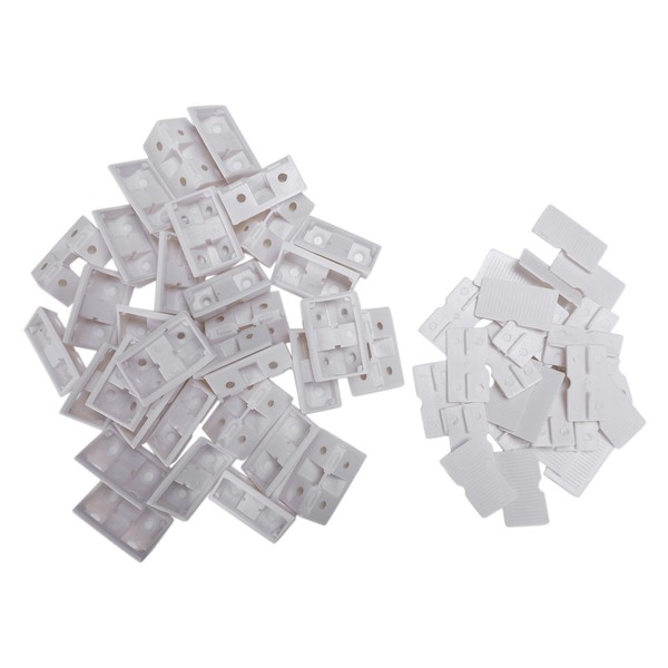 30Pcs Regal Schrank 90 Grad Kunststoff Eckverstrebungen Befestigungswinkel 1538-image