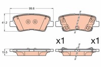 Bremsbelagsatz FÜR Hyundai I40 I CW (Vf) - TRW GDB3594