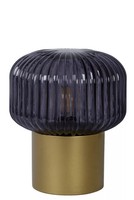 Tischlampe Rauchglas Gold 18 Cm E14 Blendarm GemüTliche Tischleuchte Nachttisch