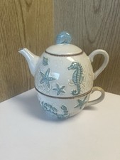 Cracker Barrel Ceramic Tea For One Seaside Sh...