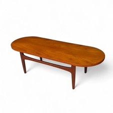G Plan Astro Oval Coffee Table - Teak Mid Century  1960s Retro - Solid Teak Top