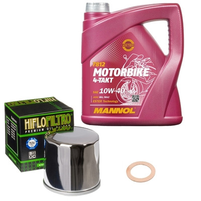 HiFlo Ölfilter Set MN 10W40 4L für Honda ST 1300 A Pan European ABS CBS SC51A 08