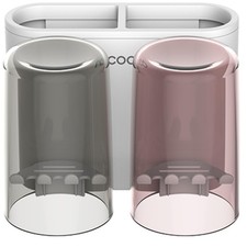 Toothbrush Holders for Bathrooms Wall Mounted Toothbrush Holder with 2 Large ...