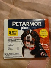 PetArmor Plus Flea Tick Prevention for Extra Large Dogs 89-132 lbs, 8 Month Su