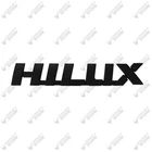 'HILUX' Side Door/Rear Badge - MATTE BLACK - Emblem for Hilux 2015 - Onwards