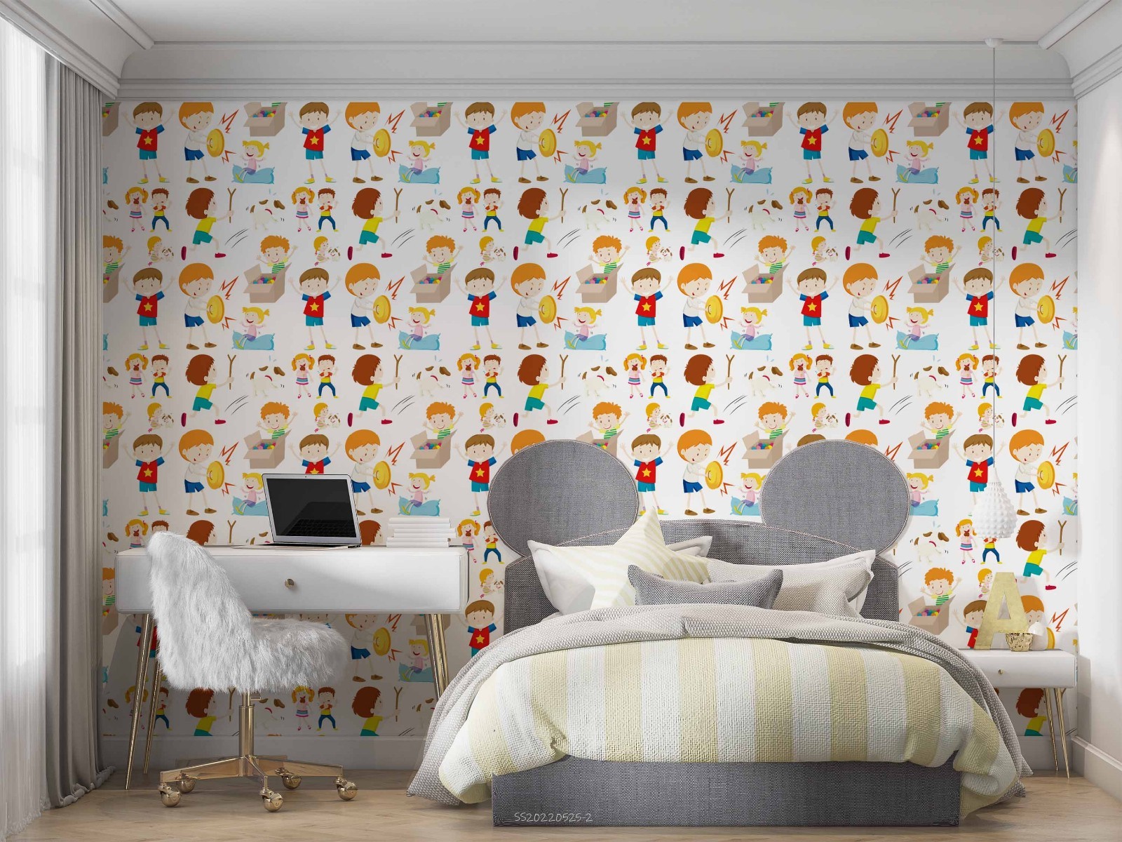 3D Children Dog Pattern Wall Murals Wallpaper Murals Wall Sticker
