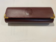 Vintage Cartier Brillenetui aus Leder bordeau...