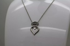 MOD HARLEY DAVIDSON .925 S.S. CRYSTAL BAR HEART necklace 18"