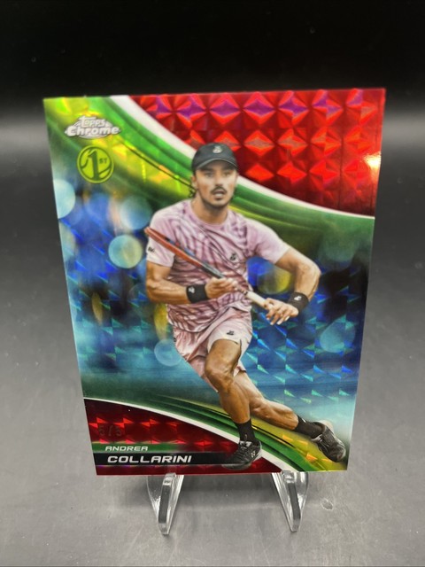 2025 Topps Chrome - Andrea Collarini #270 Red Geometric Refractor /5 (RC)