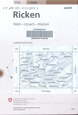 Ricken. Wald - Uznach - Wattwil. Bundesamt für Landestopografie: 2517986