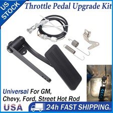 Universal For Gm Street Hot Rod Aluminum Gas Pedal Throttle Cable Spring Set