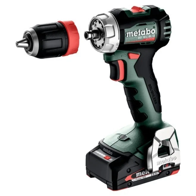 Metabo BS 18 L BL Q Cordless drill/driver, 2 x 2.0Ah Batteries, Charger, & Case - Image 4 of 4
