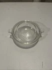 Vintage Pyrex 019 20oz Clear Individual Glass Bowl and Lid Set USA Made