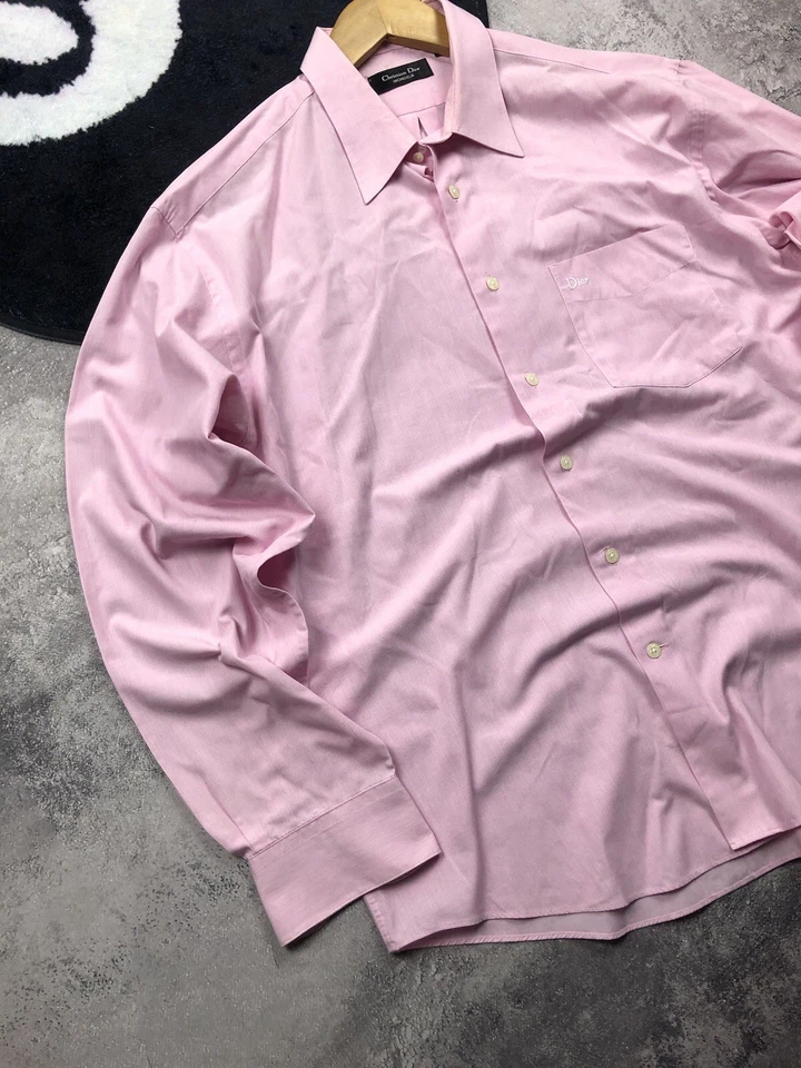 Cristian Dior Monsieur Luxury Mini Logo Minimalistic Shirt - Image 3 of 4