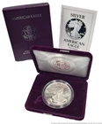 1990 S San Fransico American Silver Eagle Proof Dollar $1 Coin W Box and COA