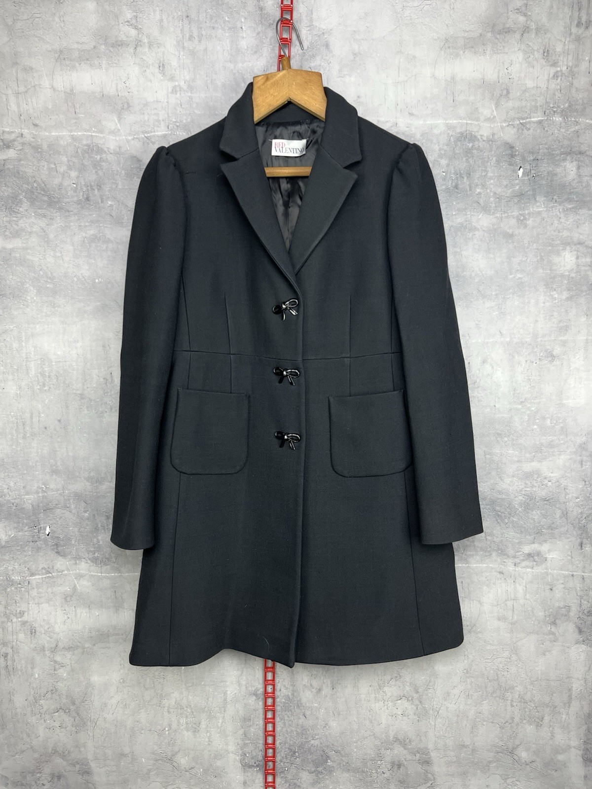 Red Valentino Black Wool Women’s Coat Size 44